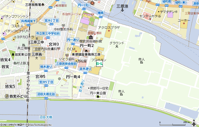 メガネの田中　フジグラン三原店付近の地図